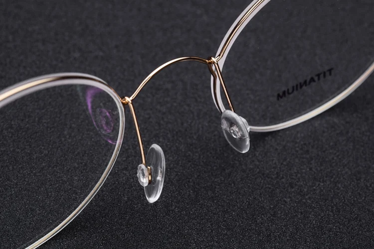 Настоящие титановые мужские круглые очки Дания корейский Moon Jae-in, оправа для очков без винтов, оправы для очков по рецепту, новинка