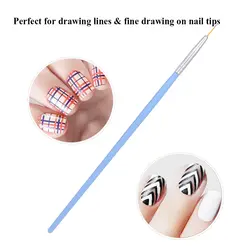 2018 Новые 3 шт Nail Книги по искусству Liner Brush УФ гель Живопись ногтей кисть Набор для маникюра ногтей лайнер инструмент Пластик ручка ногтей