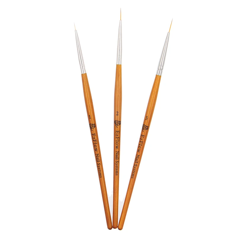 3 шт деревянная ручка для дизайна ногтей кисть для рисования; ручка для акрилового гель-лака жидкий лайнер для рисования ногтей инструмент для рисования цветов