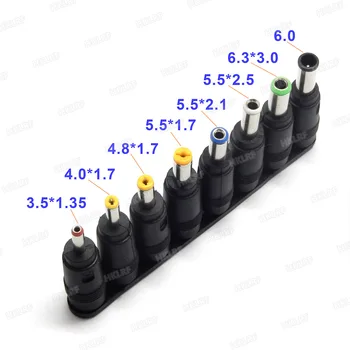 

1 Set DC Power 5.5*2.1mm Jack to 8 Plug Adapter Notebook Universal Adapter Connector 5521 Power Jack DC Jack DC Adapter 55*21 mm