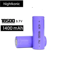 

High Quality Nightkonic 10 Piece/lot ICR 18500 Battery 3.7V 1400mAh li-ion Rechargeable Battery Blue