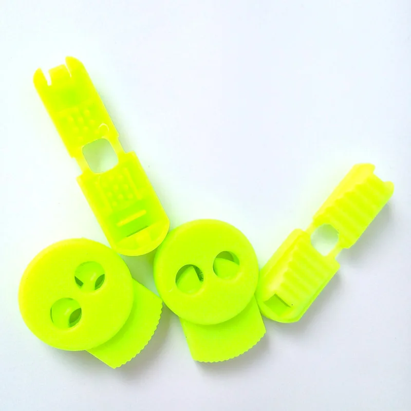 JUP1-50 Sets Fluorescent Green Buckle Elastic Shoes Buckles Decorative Buckles Child Adult No-tie Shoelace Never Tie Laces Again