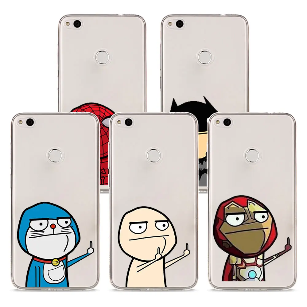

Soft Silicone Phone Case Funny Cartoon Middle Finger TPU Silicone Phone Case for Huawei P20 P20Lite P10 P8 P9 Lite 2017 P Smart
