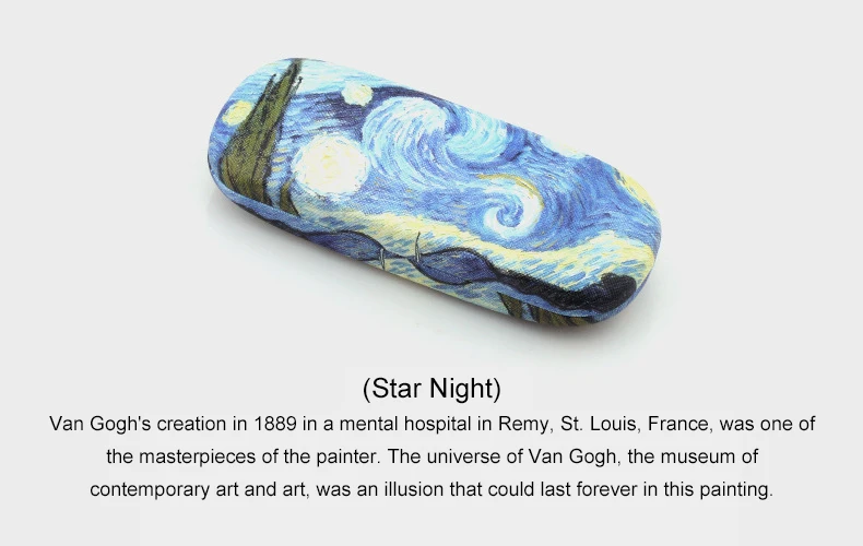 MINIMUM Retro Glasses Box Oil Painting Sunglasses High Quality Reading Glasses Case Vintage Art Storage Glasses Case 1 (4)