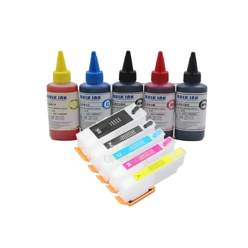

UP 5pcs 26xl refill ink cartridge + 5pcs dye ink compatible for epson xp-820 XP-600 XP-605 XP-700 XP-800 XP-520 XP-620 XP-625