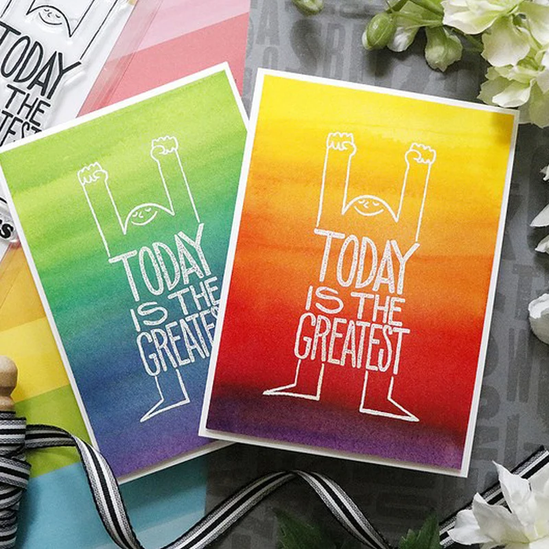 

Today Is The Greatest Clear Stamp DIY Scrapbooking Silicone Embossing Stencil Decoration Handicraft Paper Card Making Template