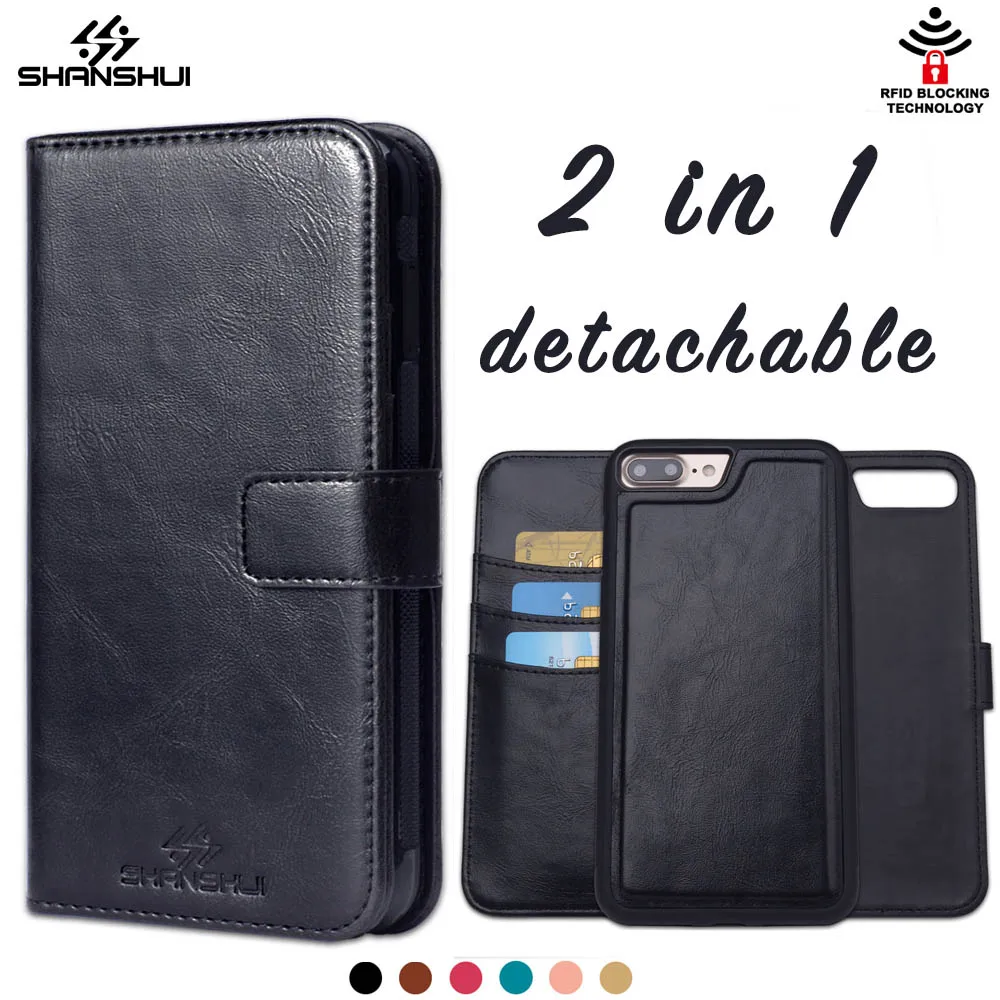 Case for iPhone 6 7 plus 5 SE for PU Leather RFID Block