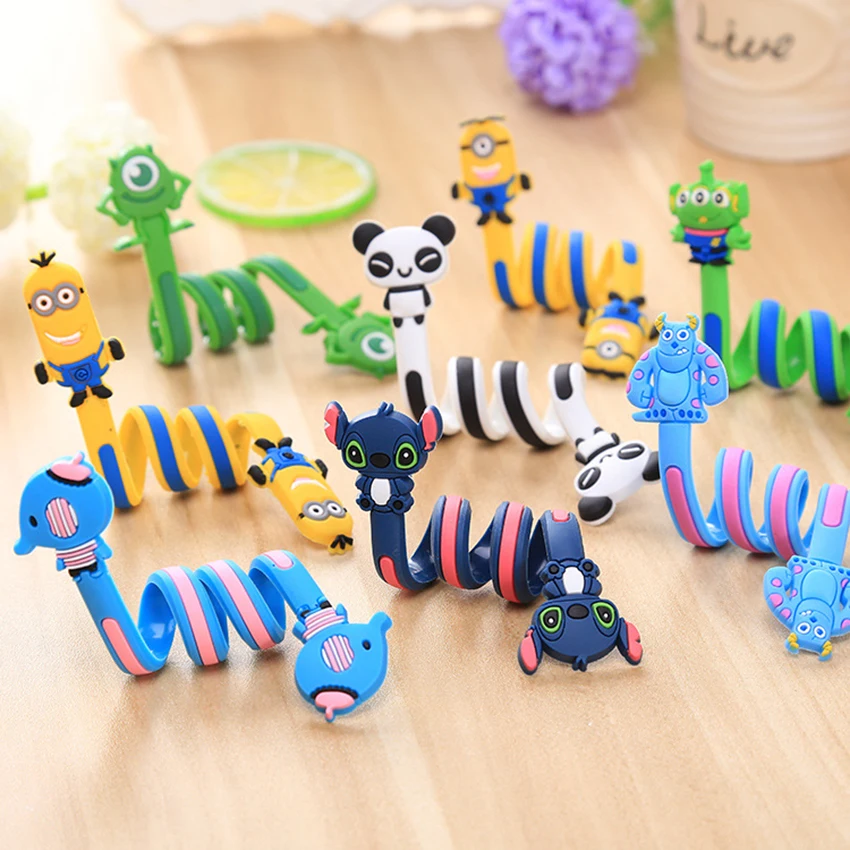 Wholesale 10 20 Pcs Lot Wire Organizer Data Cable Winder Cartoon Style D7 For Earphone 11 Inch Length Mouse line Protector Wholesale 10 20 Pcs Lot Wire Organizer Data Cable Winder Cartoon Style D7 For Earphone 11 Inch Length Mouse line Protector