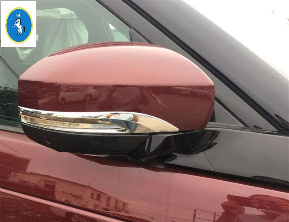 

Yimaautotrims Auto Accessory Side Rearview Mirror Strip Cover Trim 2 Pcs Fit For Land Rover Discovery 5 Sd4 2017 - 2020 ABS