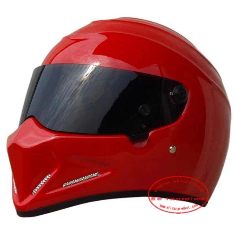 TOPGEAR Motorcycle Helmet  Carting Helmet  Motorbike Helmet  Stig Wear SIMPSON Pig  Design From  Star Wars   Red Colour 3