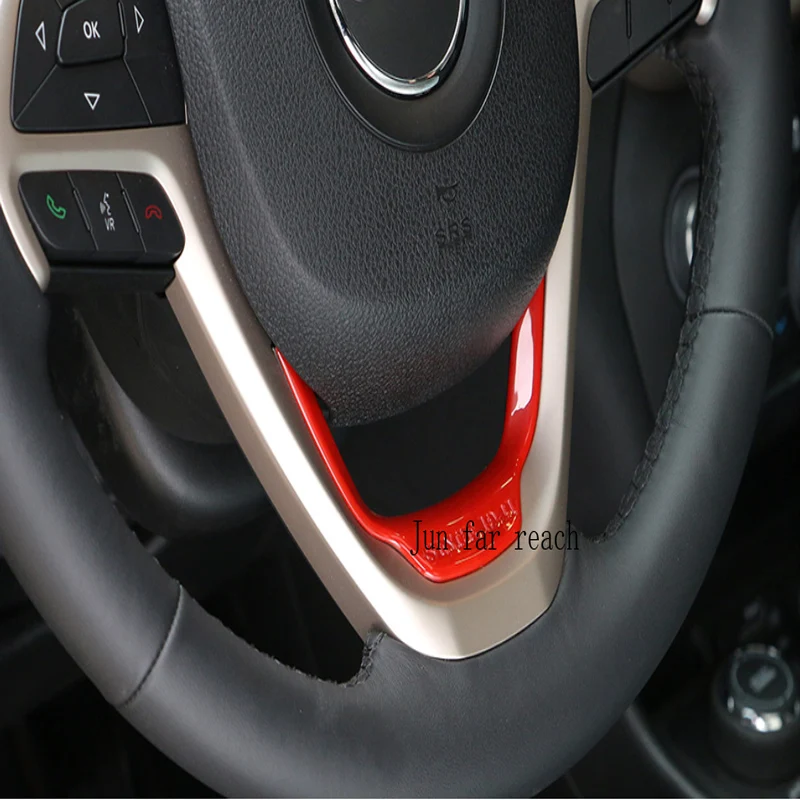 Car Inner Accessories Red Steering Wheel Trim fits Cherokee Jeep Grand Cherokee