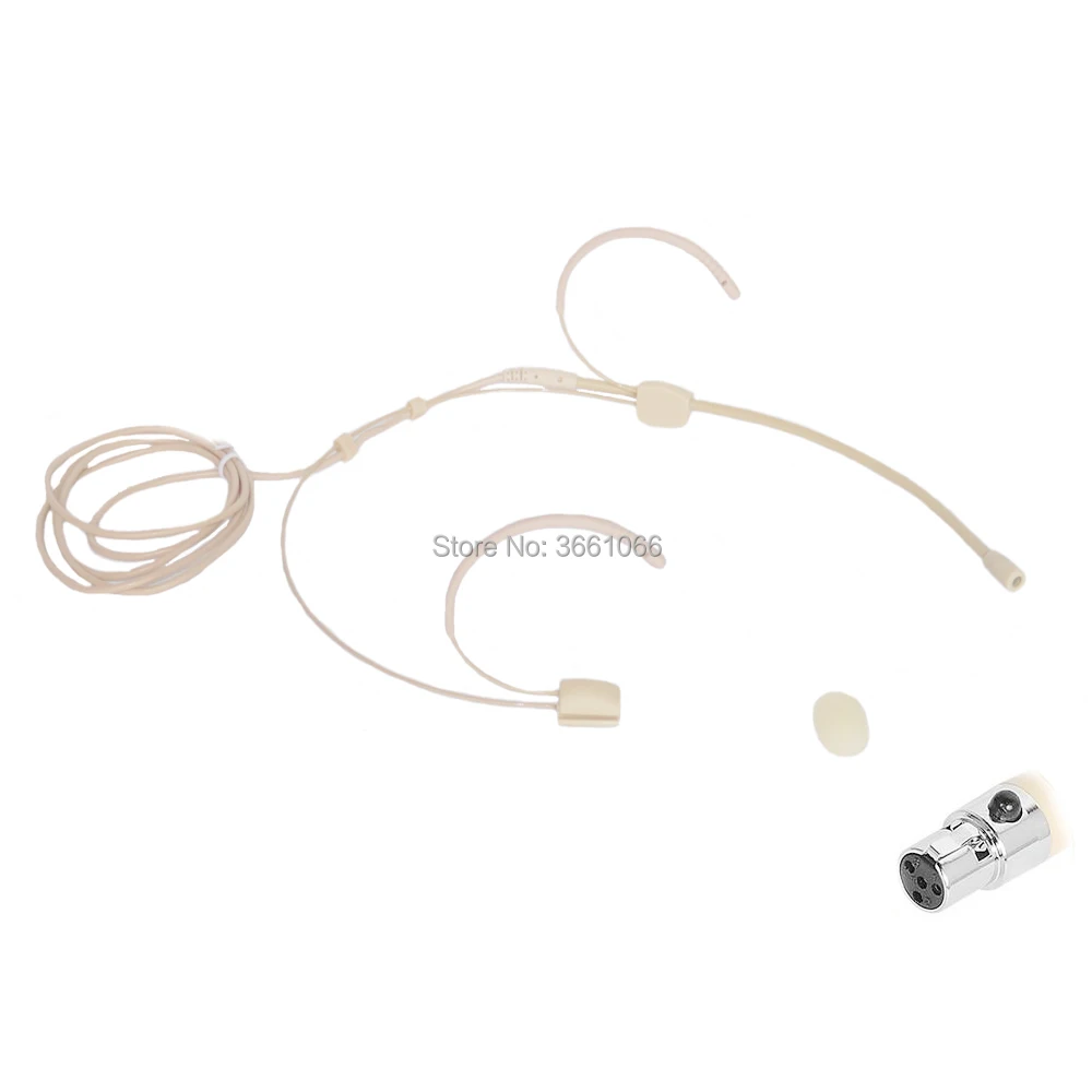 

Microdot Headset Head-mounted Headworn Omidirectional Microphone For SHURE Wireless System - Mini XLR Ta4f Connector