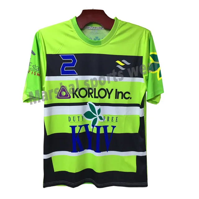 Light green colors 100 custom sublimated printed football jersey set