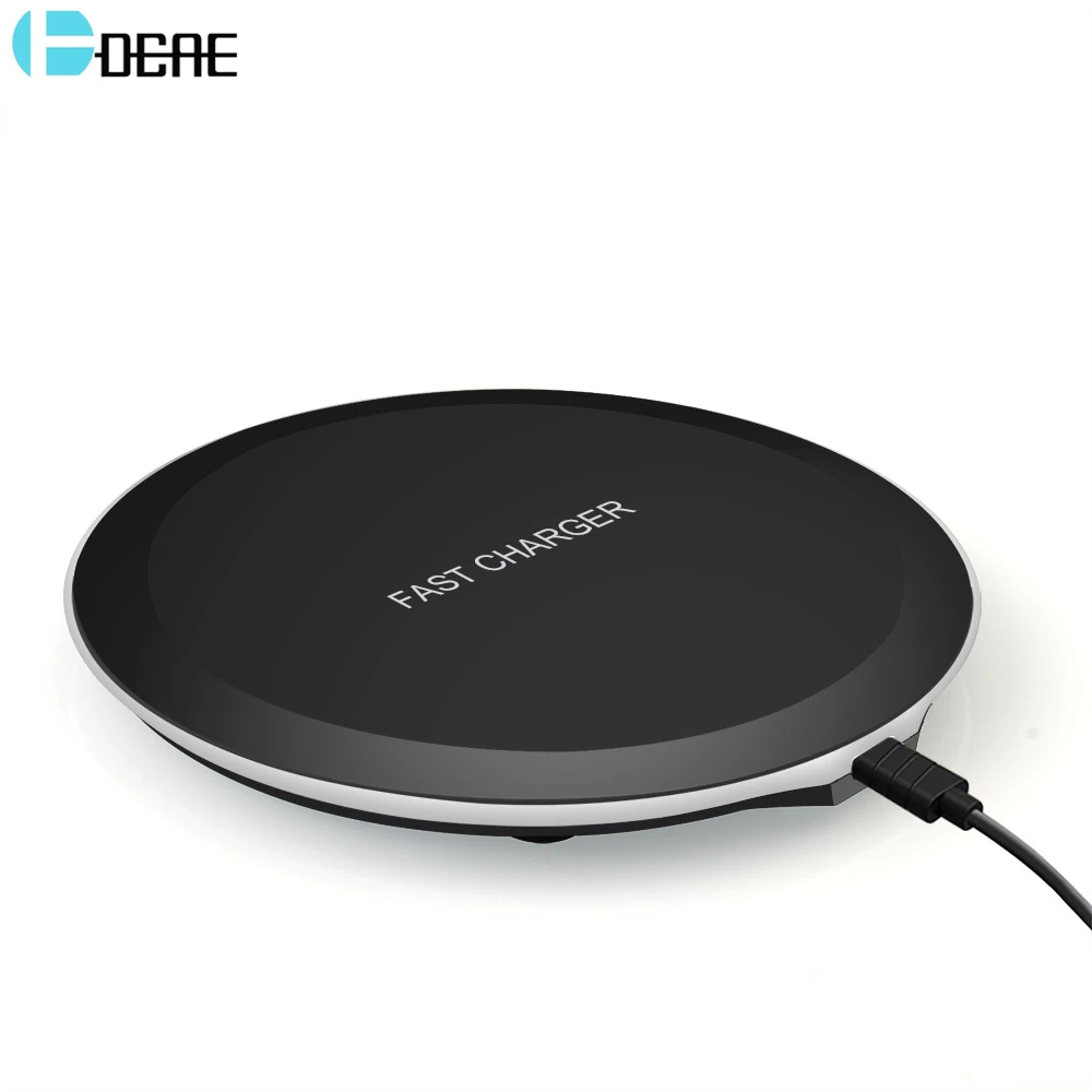 

DCAE 10W Qi Wireless Charger for iPhone XS Max XR X 8 Plus Ultra Thin Fast Wireless Charging Pad for Samsung Galaxy S9 S8 Note 9