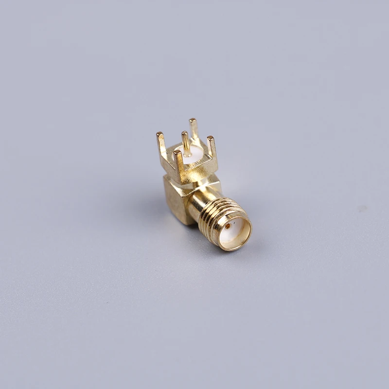 10PCS SMA Female Thru Hole Plug Right Angle 90 DEGREE ( SMA-KWE ) PCB Mount Connector RF Adapter