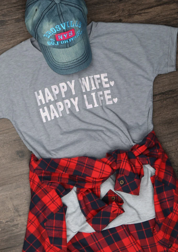 Happy Wife Happy Life T-Shirt