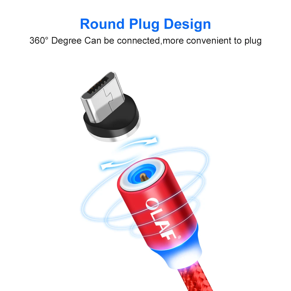 Магнитный кабель OLAF Micro usb type C адаптер для быстрой зарядки Microusb type-C магнитное зарядное устройство USB C для iphone huawei samsung xiaomi