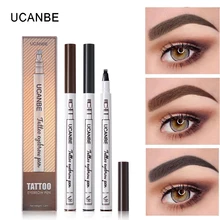 UCANBE, 3 цвета, жидкий карандаш для бровей, макияж, водонепроницаемый, долговечный, долговечный, тату, пигментированная, натуральная, для бровей, ручка, косметика