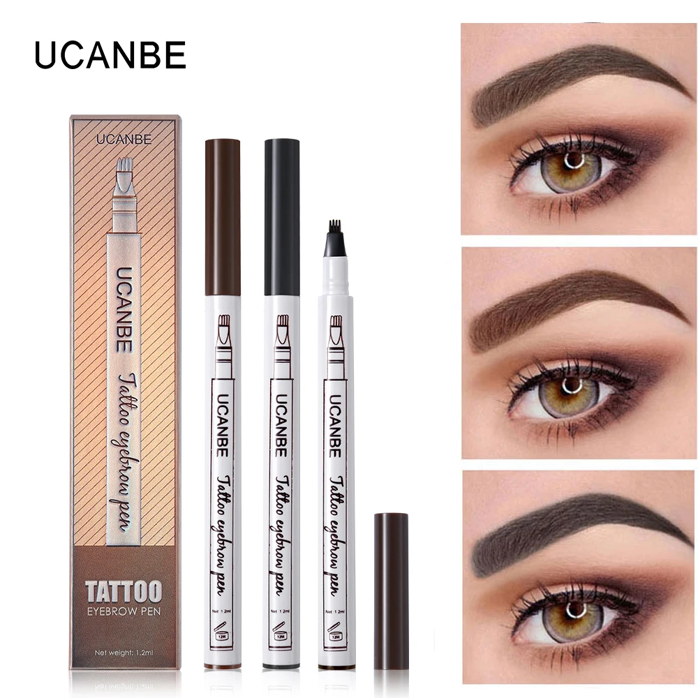 

UCANBE 3 Color Liquid Eyebrow Pencil Makeup Waterproof Long-lasting Durable Tattoo Pigmented Natural Eye Brow Pen Cosmetics