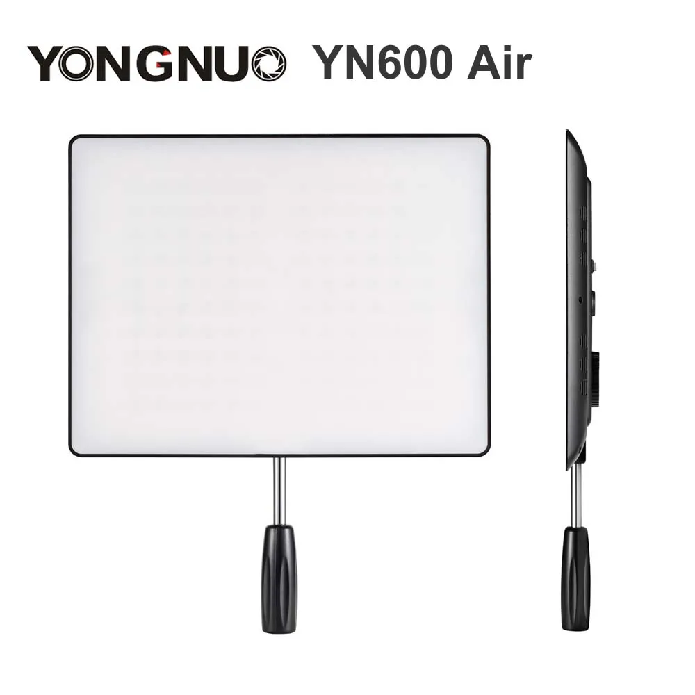 YONGNUO YN600 Air Ultra Thin LED Camera Video Light Panel 3200K-5500K Bi-color Photography Studio Lighting for Canon Nikon Sony YONGNUO YN600 Air Ultra Thin LED Camera Video Light Panel 3200K-5500K Bi-color Photography Studio Lighting for Canon Nikon Sony