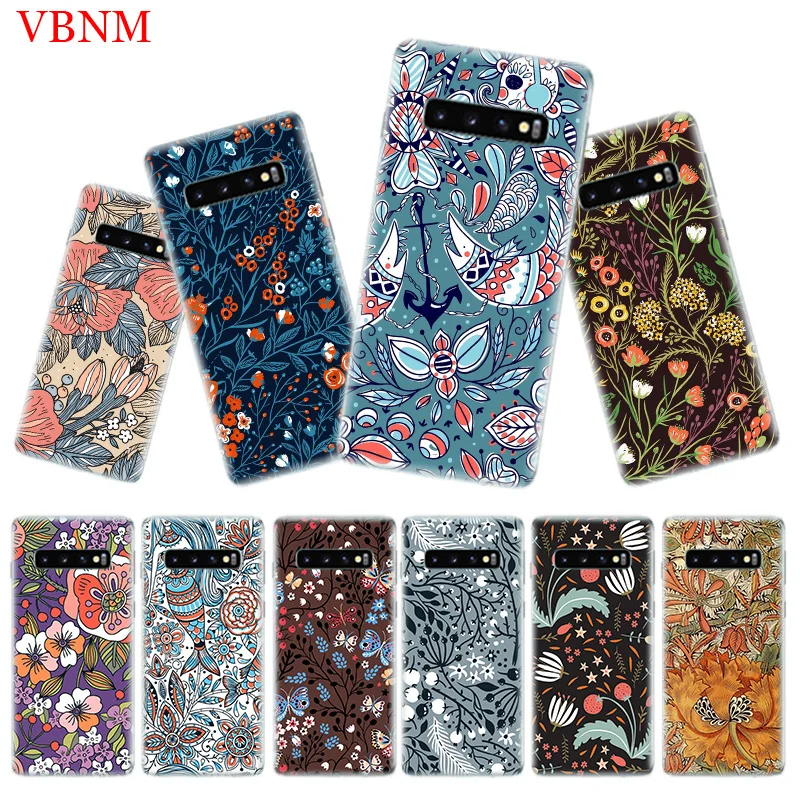 

Deep Color Flowers Popular Soft Phone Case for Samsung Galaxy S10 Plus S10E A50 A70 A30 A10 A20E M40 M30 M20 M10 A20 A80 A40 A60