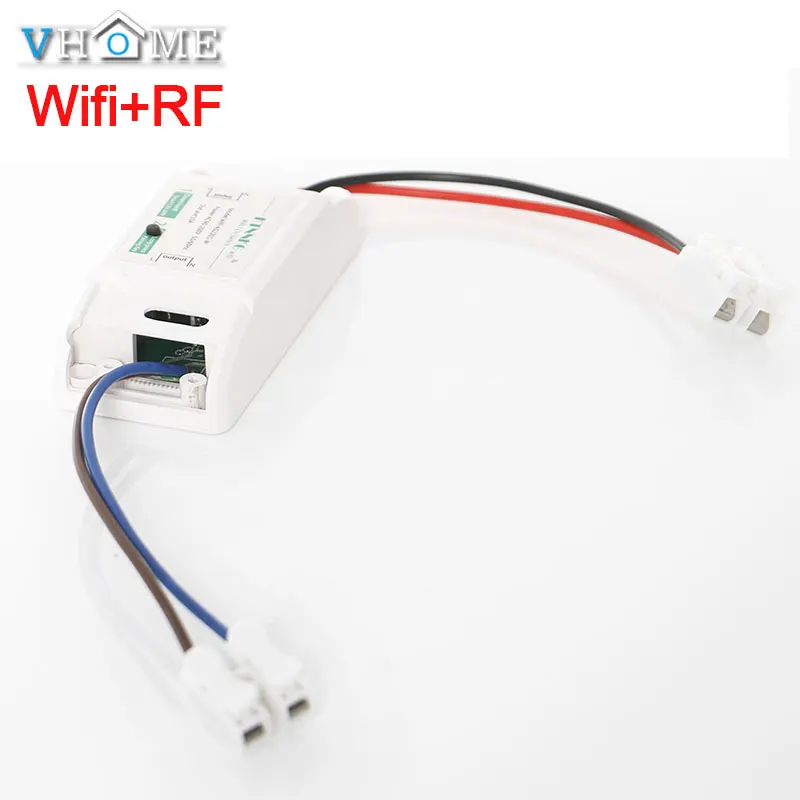 VHome touch remote control switch,wireless 2.4g wifi + RF 433MHz relay receiver power supply 90v-250v 10A transmitter