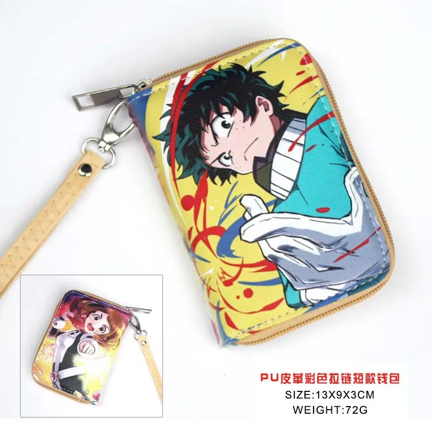 Аниме PU короткий кошелек/Haikyuu! Кошелек на молнии/портмоне/нулевой кошелек - Цвет: My Hero Academia