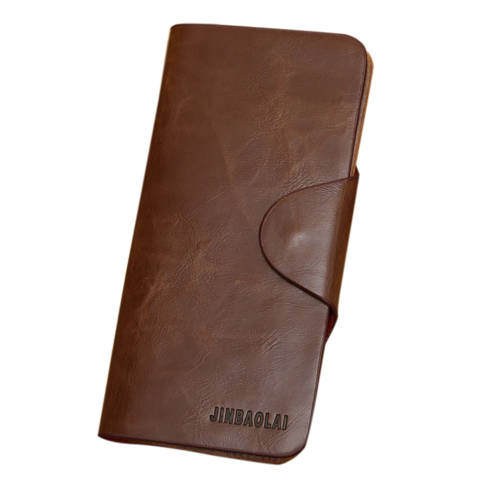

New Arrival Stylish Men Wallet Purses Long Slim PU  LeatherMen's Wallets Simple Design Multifunctional  Note Compartment Purses