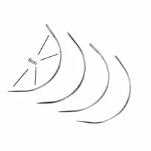 12Pcs C Style Hair Weave 6 CM Needle For Brazilian Hair Weft Extension Weaving Type Curved Thread Sewing Salon Styling Tools