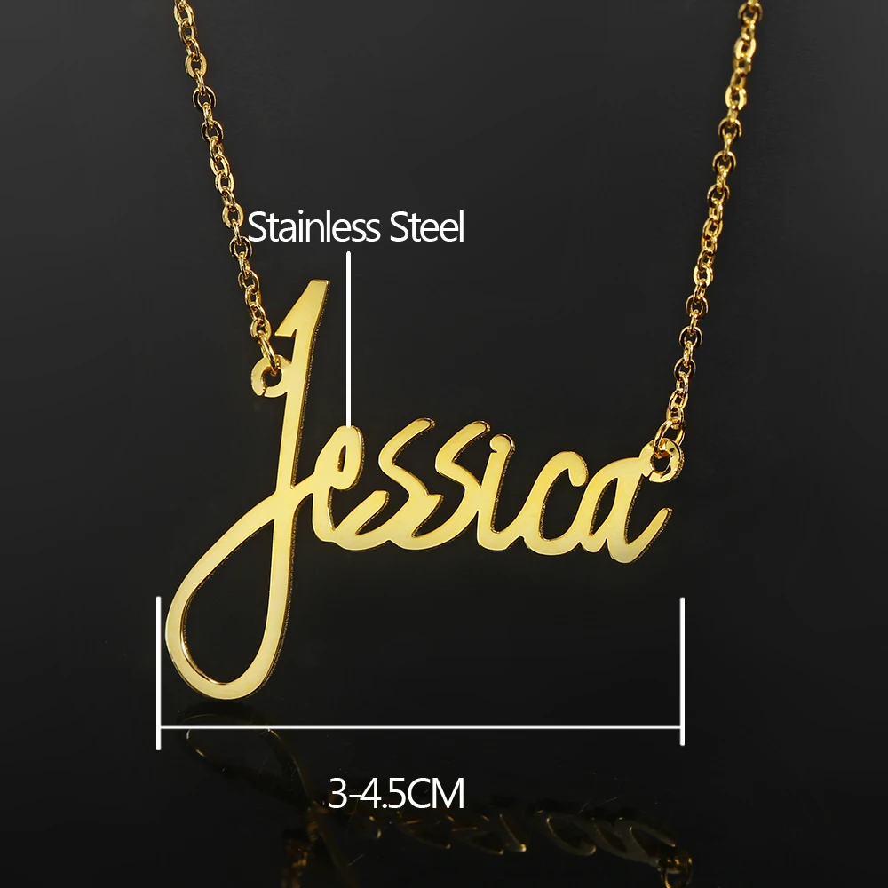 L11 Handwriting Personalized Name Necklace for Woman Necklaces & Pendants Stainless Steel Custom Name Necklace Birthday Gift (2)