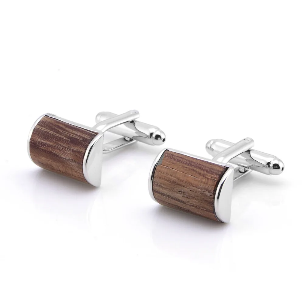 Mdiger трендовые запонки с деревянными элементами Arc Wood деловые повседневные для