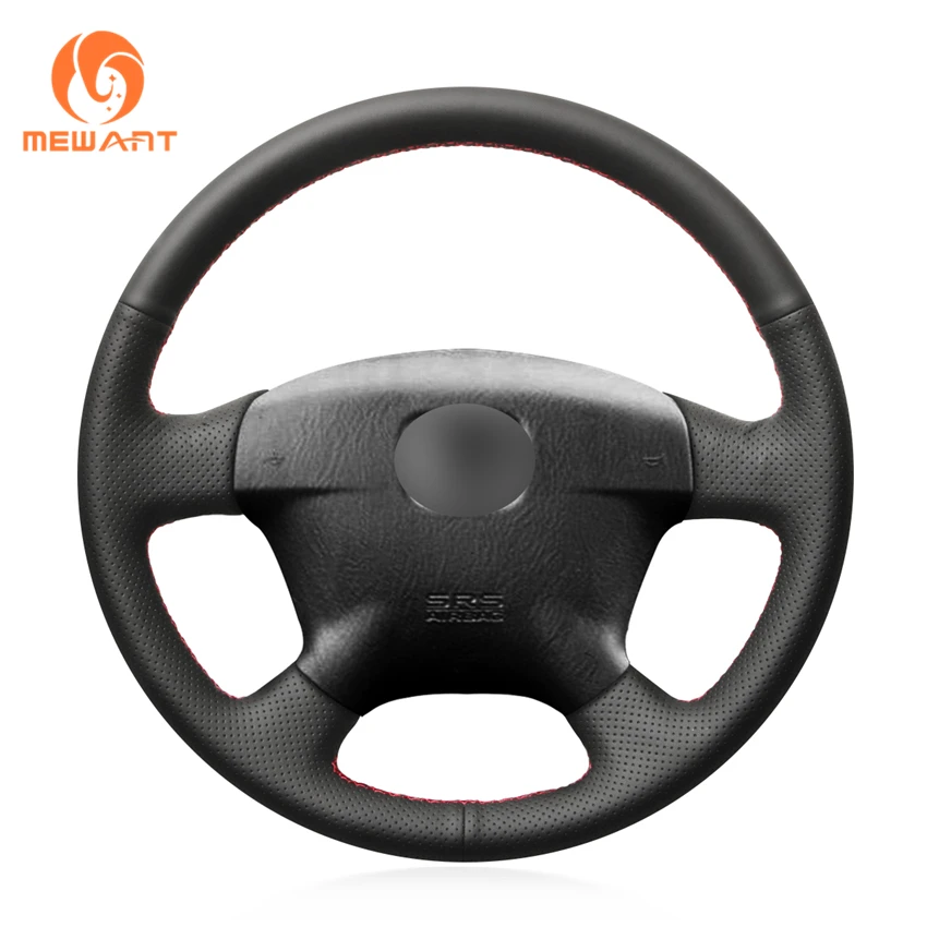 

MEWANT Hand Sewing Black Genunie Leather Car Steering Wheel Cover for Honda Civic 2001 2002 Civic Hybrid 2003