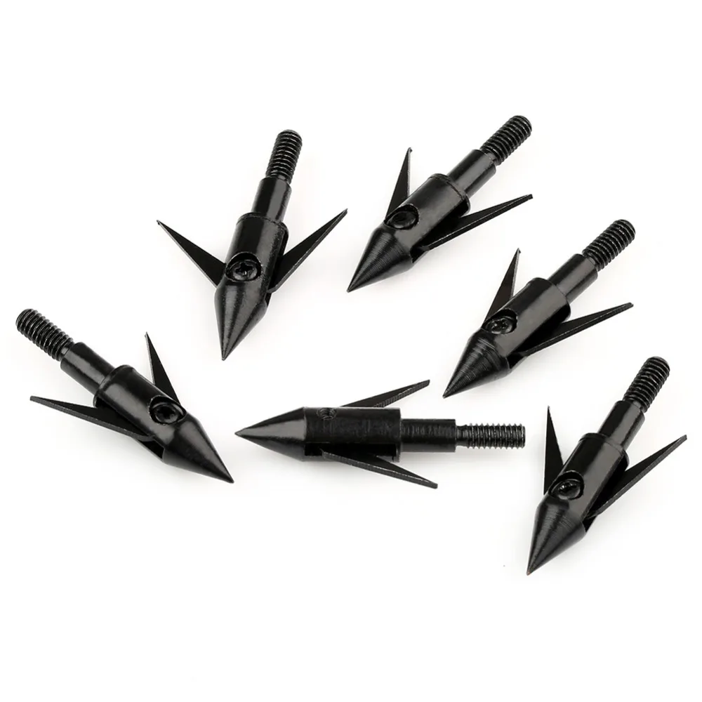 6 Pcs Hunting Fish Broadheads 120Gr Points Bowfishing Arrow Head