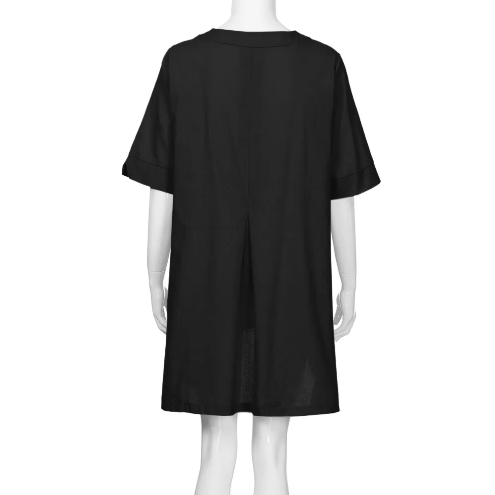 Женская рубашка большого размера с длинными рукавами и круглым вырезом, свободная льняная рубашка с короткими рукавами, винтажная roupas femininas