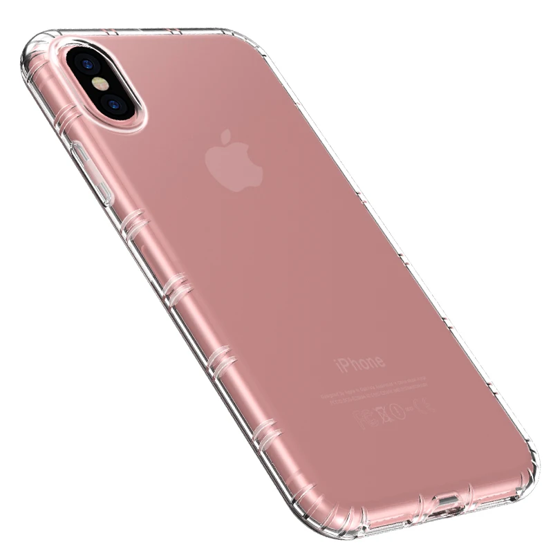 

ITEUU Thin Air Cushion TPU Case for iPhone X Cases Flexible Soft Silicone Anti-knock Crystal Clear Transparent Back Cover