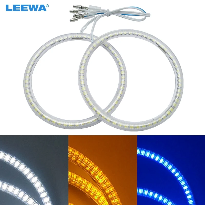 LEEWA белый/синий/желтый 2 шт./компл. Moto LED Halo кольца ангельские глазки DRL фара для Yamaha