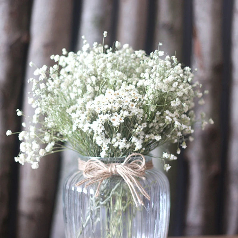 3279 Un Bouquet Bébé Souffle Fleur Blanche Fleurs Séchées Naturelles Maison Désherbage Décoration Mariée Fleur Bouquet Fleurs Décoratives In Partie
