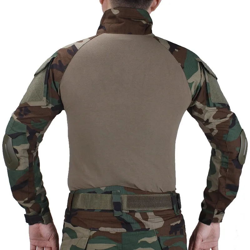Тактический BDU лесной рубашки Военная экшн камуфляжная футболка Военная ролевая игра ghillie Костюмы