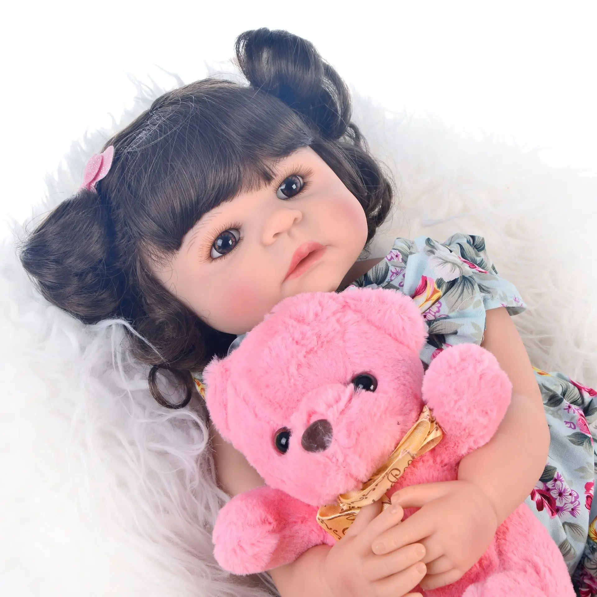 Кукла bebe Reborn виниловый корпус 22 &quot55 см Реалистичная девочка детские куклы