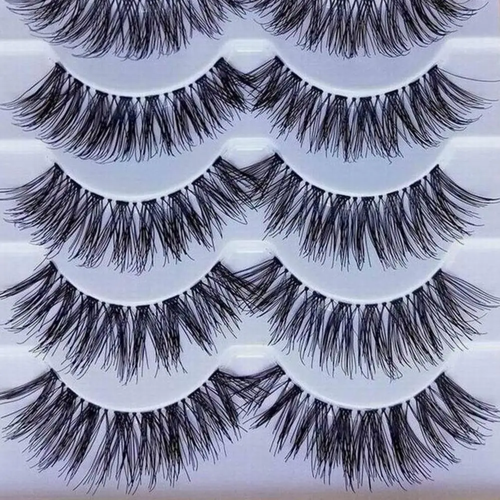 

5 Pairs Makeup Handmade Natural Long Volume False Eyelashes Lashes Extensions Eyes Makeup Tool