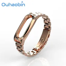 Ouhaobin для Xiaomi Mi браслет 2 магнит из нержавеющей стали роскошный ремешок металлический браслет 14-21 см Oct 9 Прямая поставка