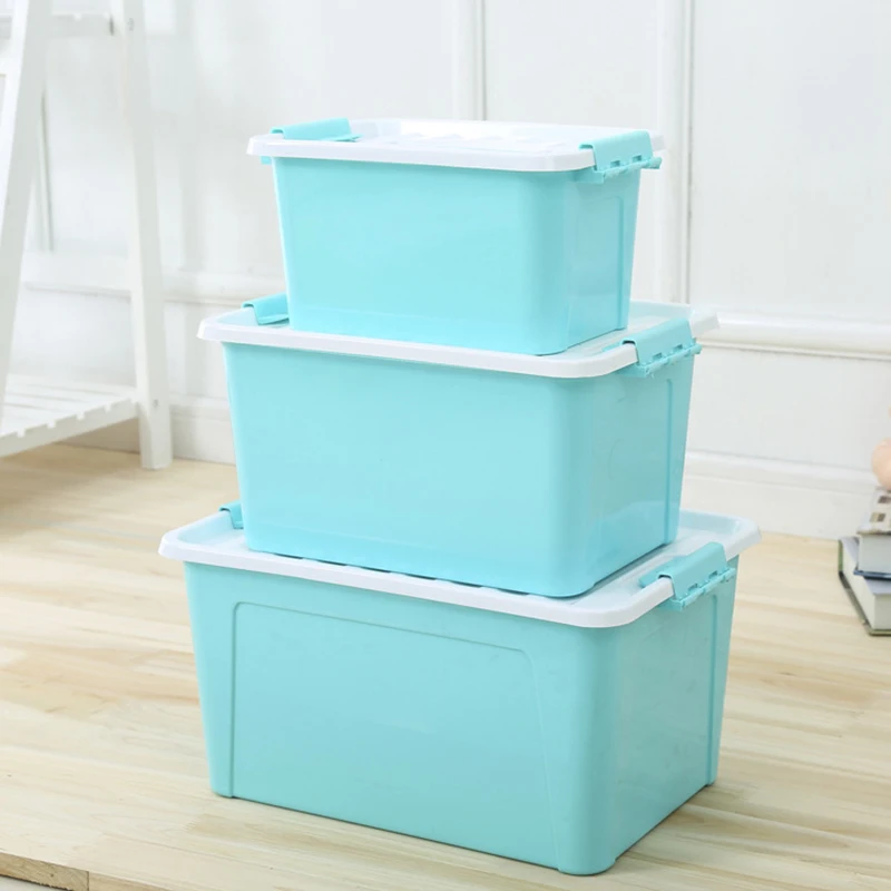 

Nail Desktop Storage Box Plastic Makeup Tools Nail Polish Pen Brushes Box Container Manicure Tool M Size Blue/Green/Red