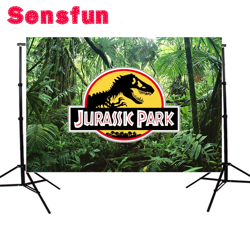 Jurassic Park Backdrop Dinosaur Birthday Party Custom Photography