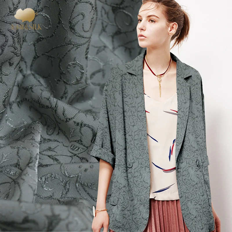 Fashion jacquard wool fabric autumn and winter ultra fine jacquard