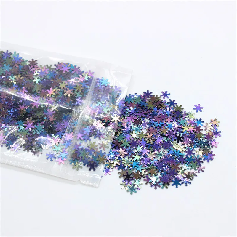 

YPP CRAFT 20g Colorful Snowflake Shape Sequins PVC Flat for DIY Scrapbooking/Card Making Decoration Crafts
