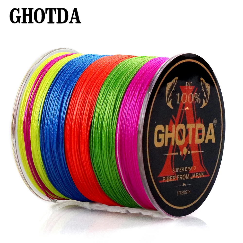 300 M العلامة التجارية GHOTDA اليابان المتعددة الشعيرات 100% صنارة صيد بولي ايثيلين مجدول 10LB إلى 80LB 300 M العلامة التجارية GHOTDA اليابان المتعددة الشعيرات 100% صنارة صيد بولي ايثيلين مجدول 10LB إلى 80LB