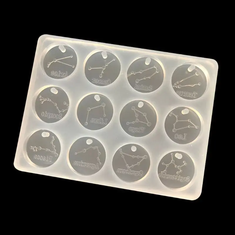 12 созвездий диски кулон эпоксидной смолы силиконовые формы ювелирных изделий Инструменты