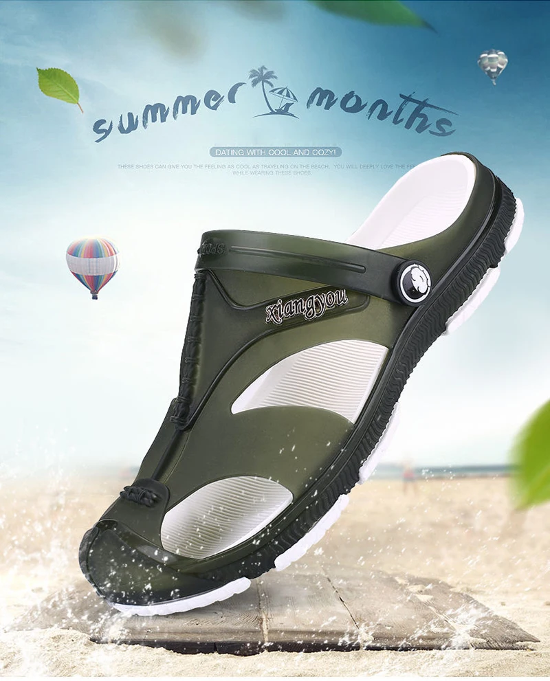 ZYYZYM/мужские летние сандалии; Нескользящая дышащая модная трендовая Повседневная пляжная мужская обувь