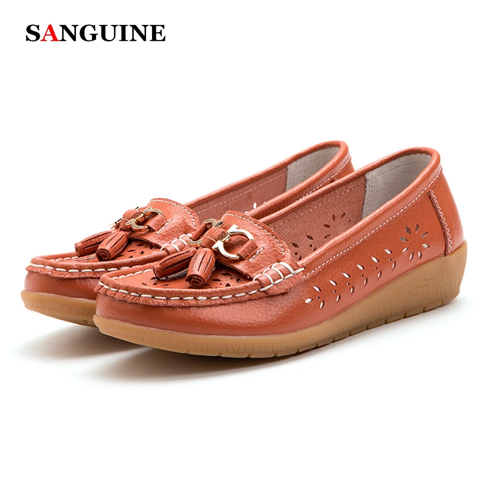 

Plus Size Women's Flat Shoes Women's Shoes Nurse Shoes Summer Slope with Flat Hollow Breathable Mother Shoes