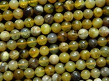 Envío Gratis natural 8mm verde amarillo opal smooth granos flojos redondos para la joyería que hace